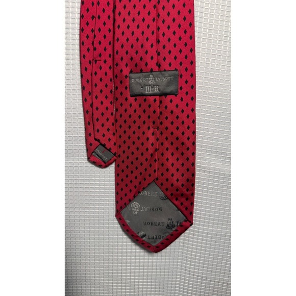 Robert Talbott Other - Robert Talbott Hand Sewn Silk Tie Red Black Diamond Pattern Necktie